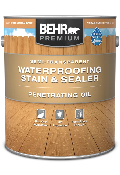 BEHR PREMIUM Semi-Transparent Waterproofing Wood Finish Penetrating Oil