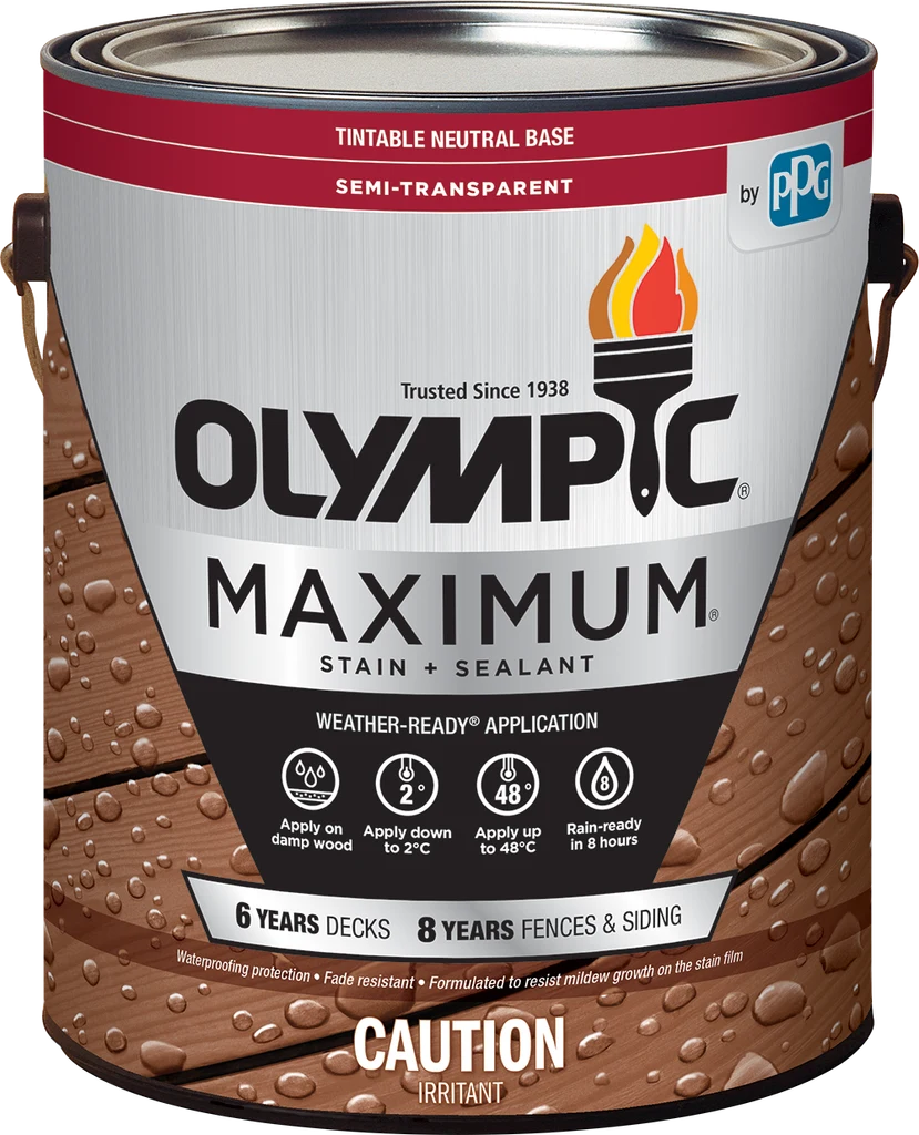 Olympic Maximum Semi-Transparent Stain & Sealant