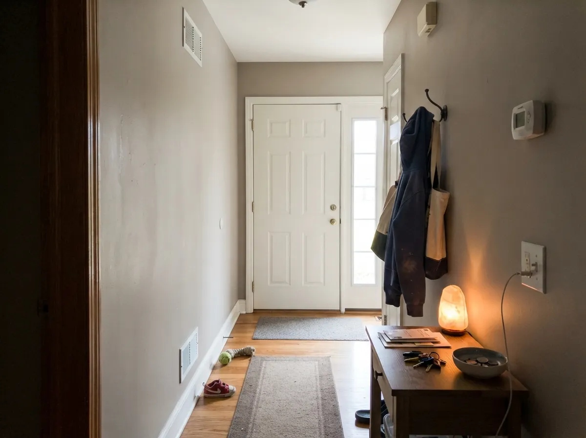 As a whole-house trim white it stays quietly out of the way, no matter what wall color runs next to it.
