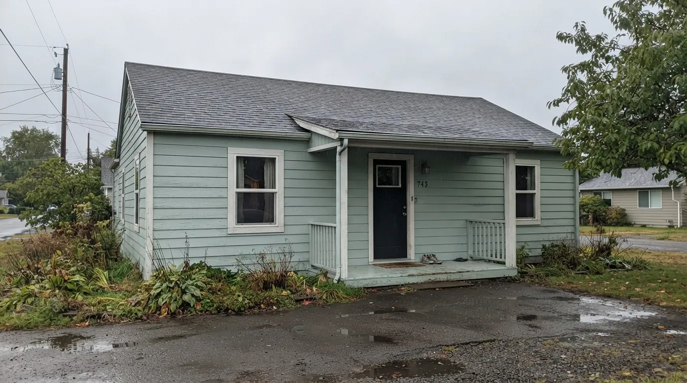 The honest shot: under flat overcast sky with no dark anchor, Breezeway loses its color and just looks tired — the exact complaint behind its overcast-climate reviews.