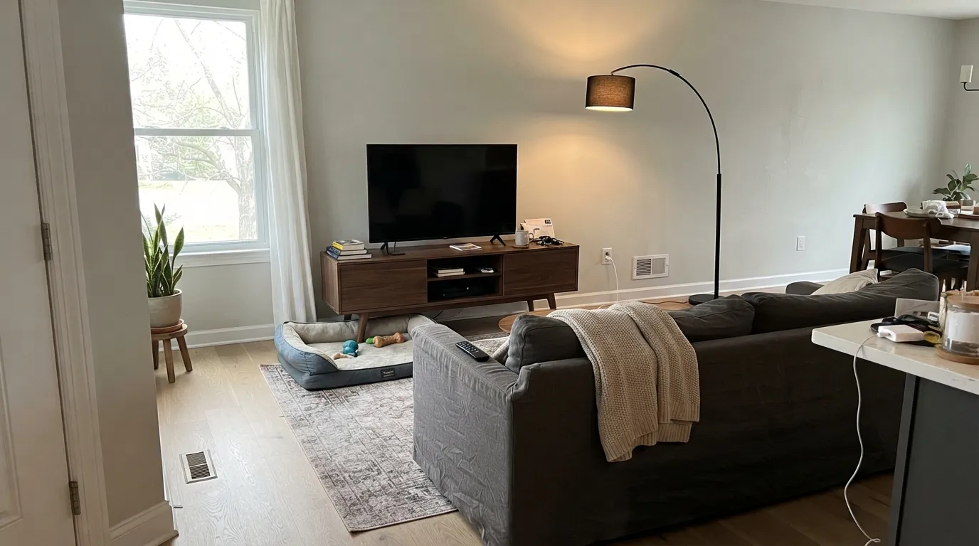 Behr Campfire Ash in a real room