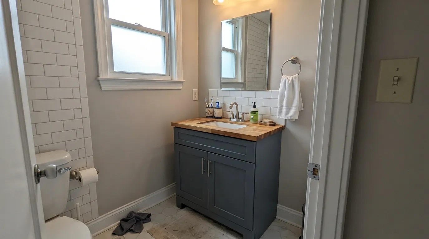 Behr Charcoal Blue in a real room