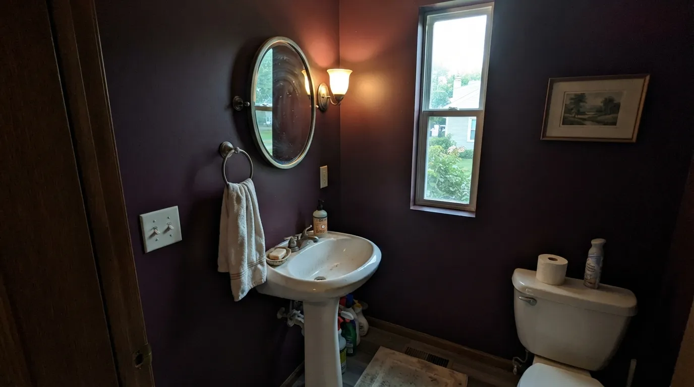 Behr Cherry Cola in a real room
