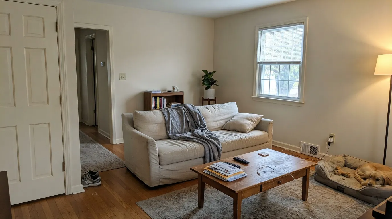 Behr Coastal Beige in a real room