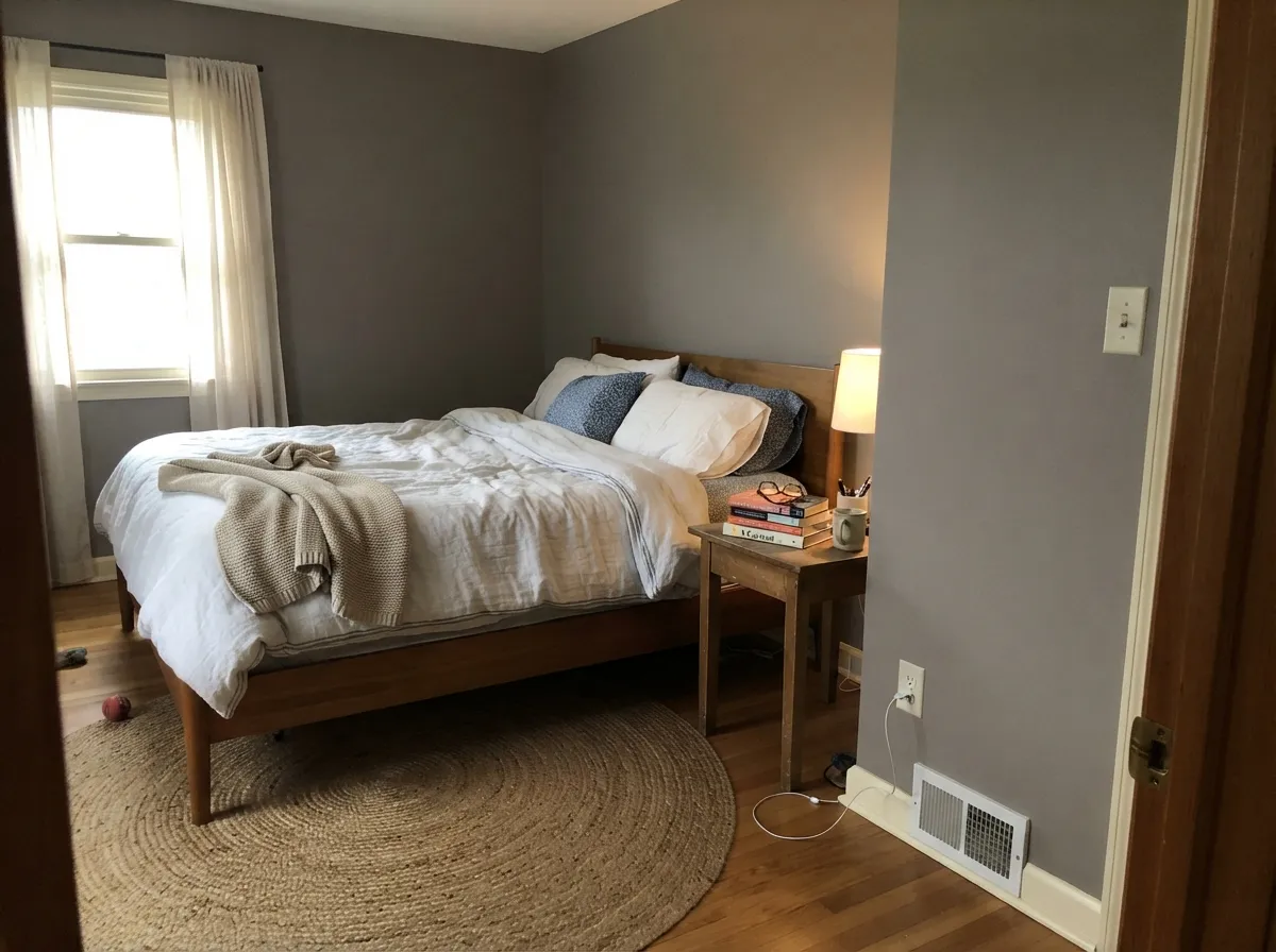 As a trim white under a deeper wall color, it softens the contrast instead of cutting it hard.