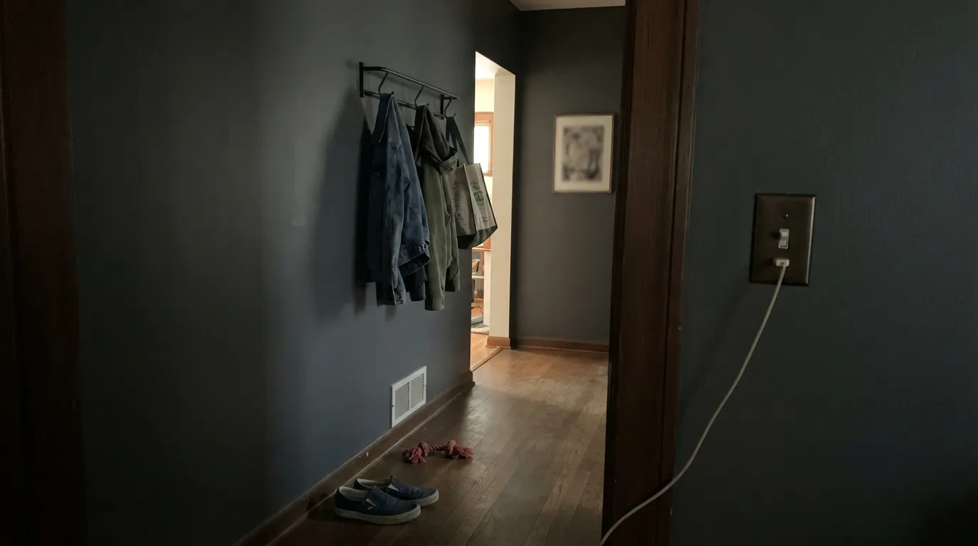 The honest shot: with no real light source the chameleon effect never shows up — it just reads as plain dark gray, the exact letdown the "looked black, not blue" reviews describe.