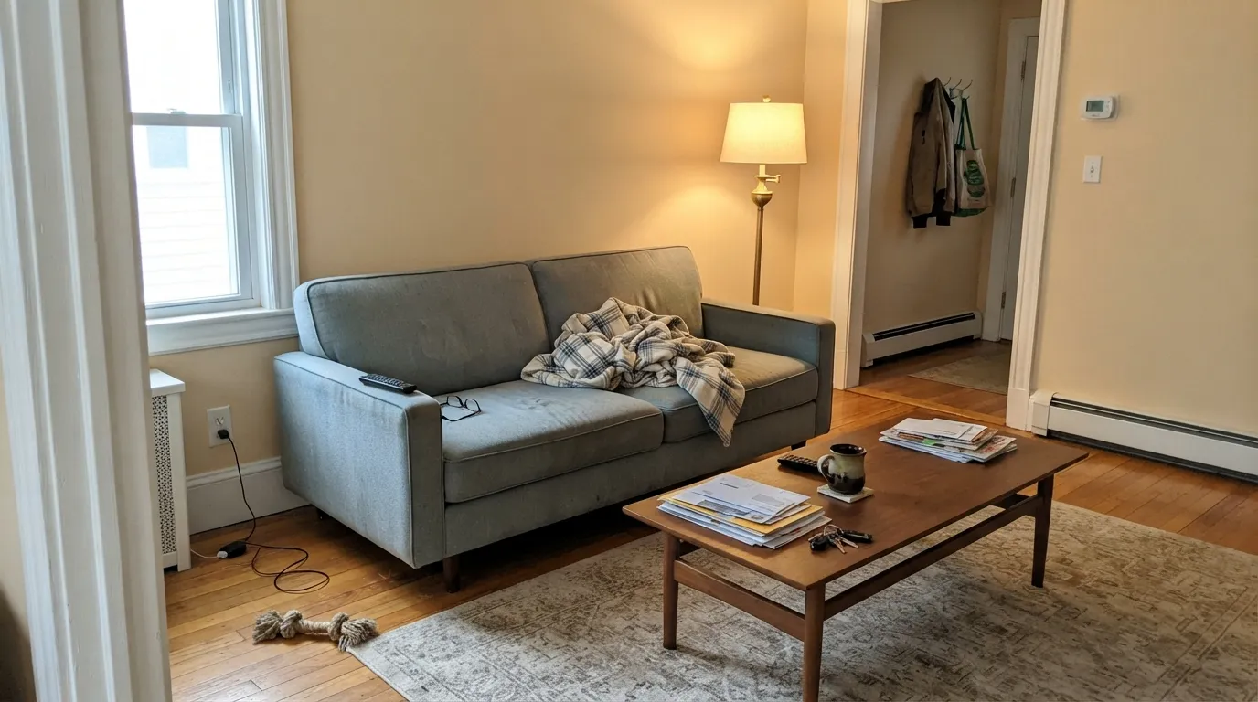 Behr Crisp Linen in a real room