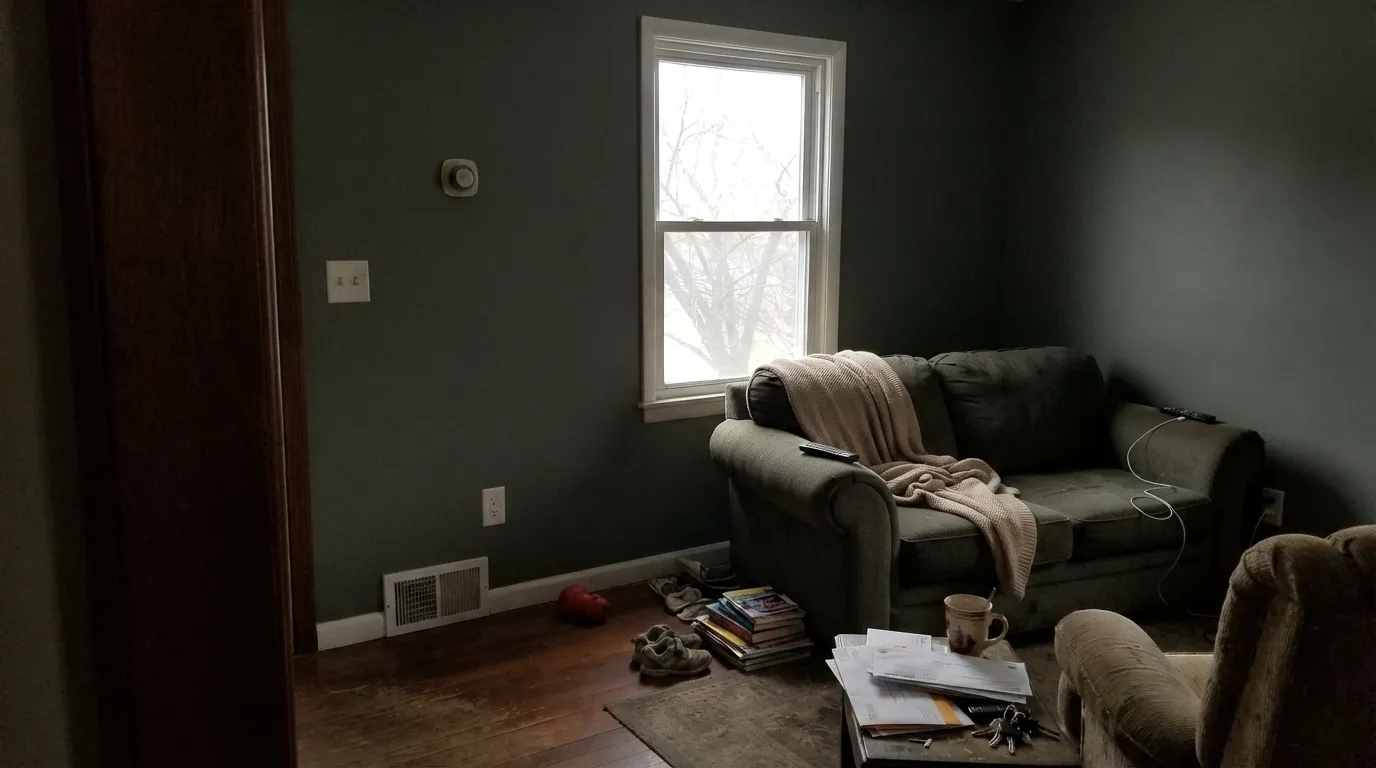 The honest shot: without real daylight, the saturation that makes this color work turns into a murky, near-charcoal green.