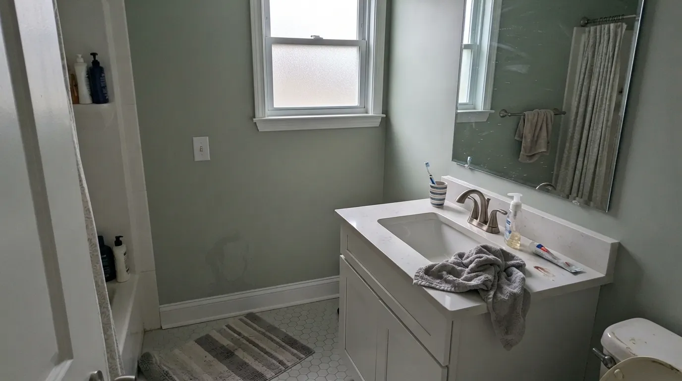 Behr Frosted Jade in a real room