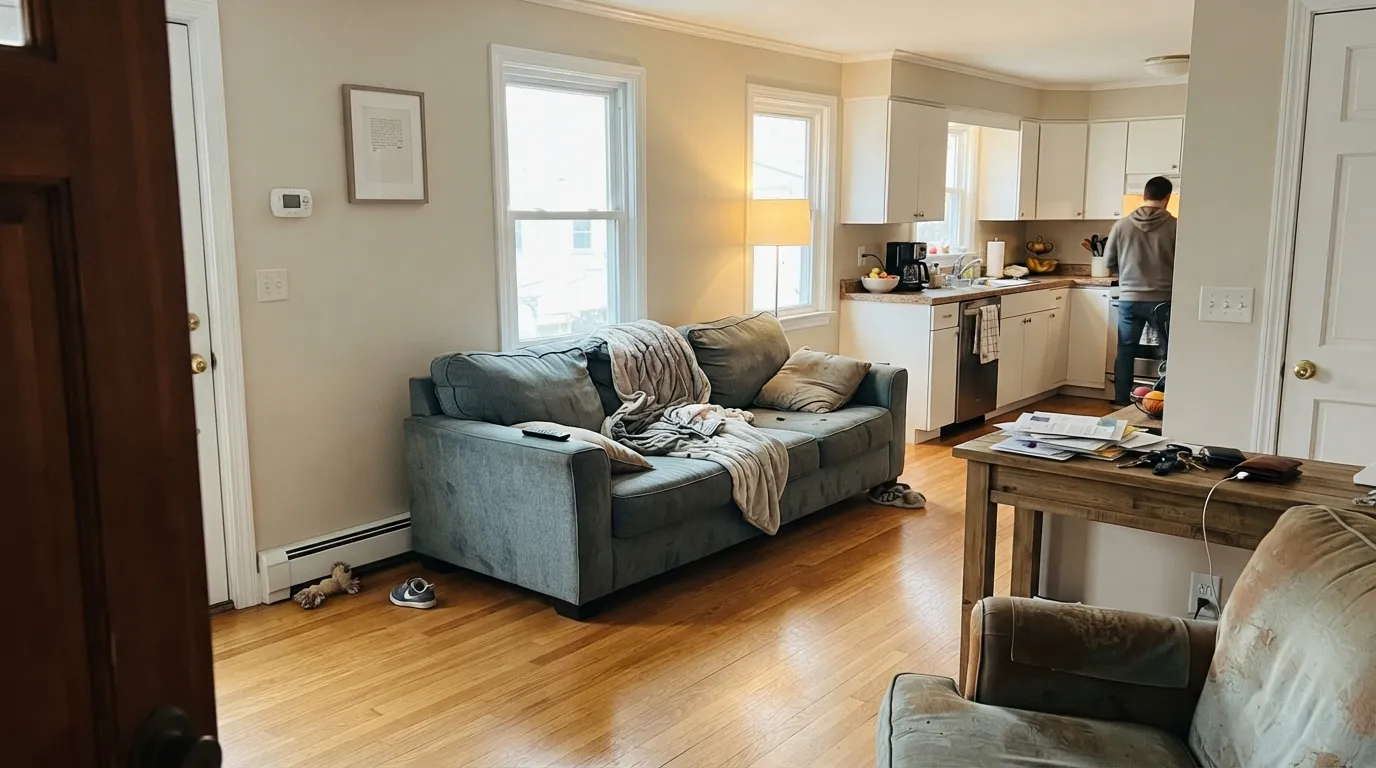 Behr Ginger Sugar in a real room