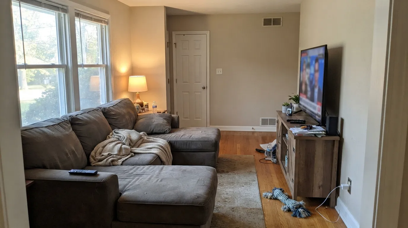 Behr Gravelstone in a real room