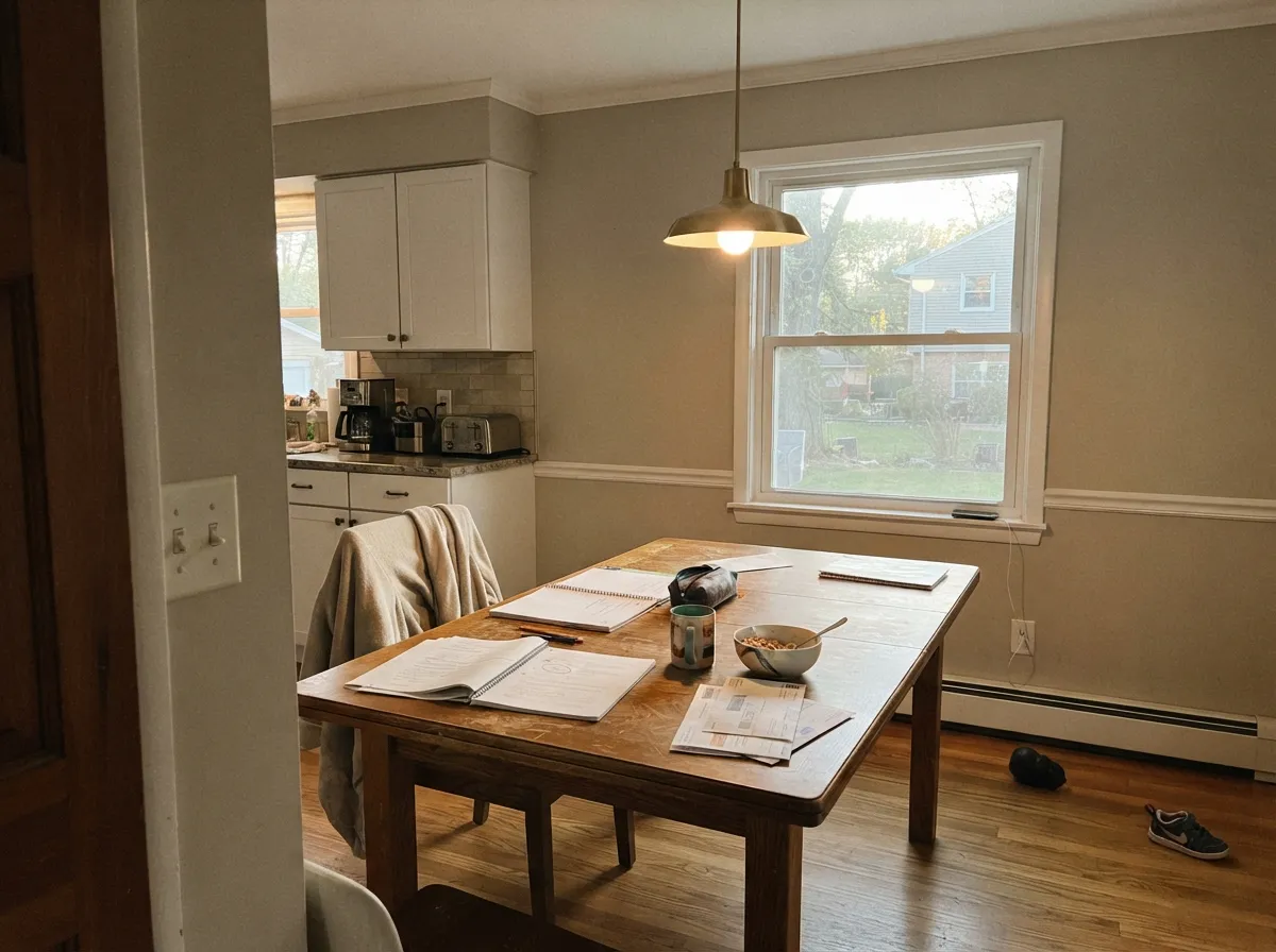 West light pulls the sandy side forward — this is Greige earning the beige in its name, still gray enough not to go yellow.