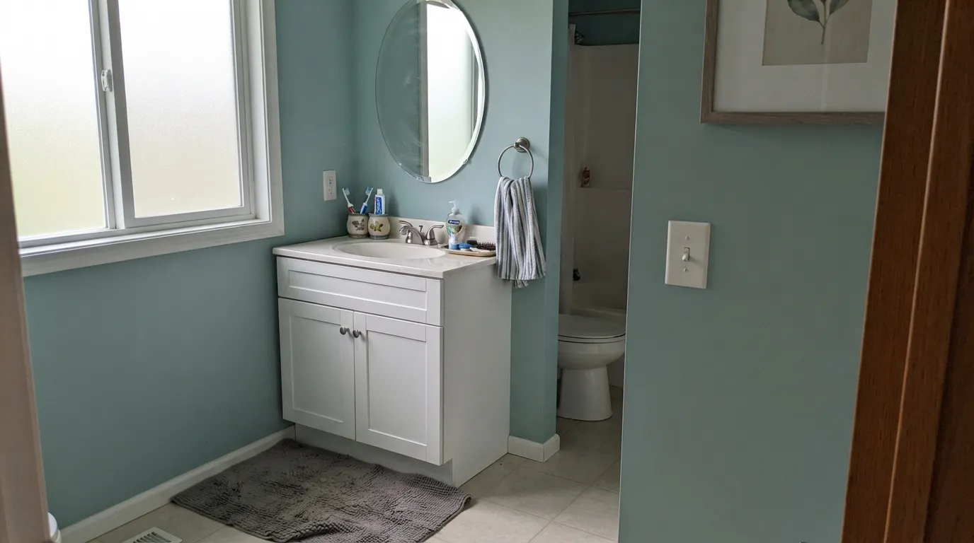 Behr Half Sea Fog in a real room