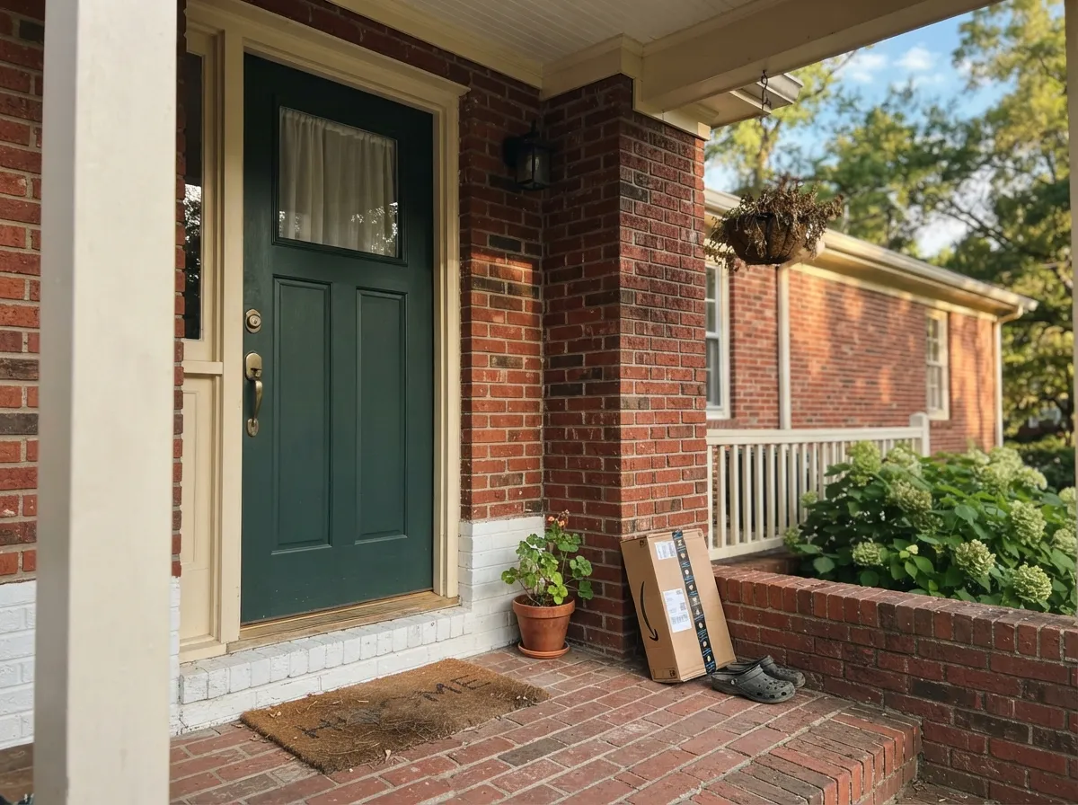 In full sun against red brick it reads a step lighter and richer than it does indoors — the use it is best at.