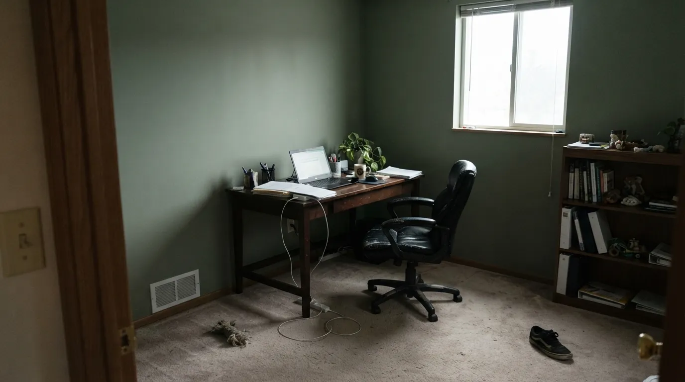 The honest shot: a north-facing room with no warm light drains the olive out and leaves a flat gray-sage — the exact complaint behind the color's worst reviews.