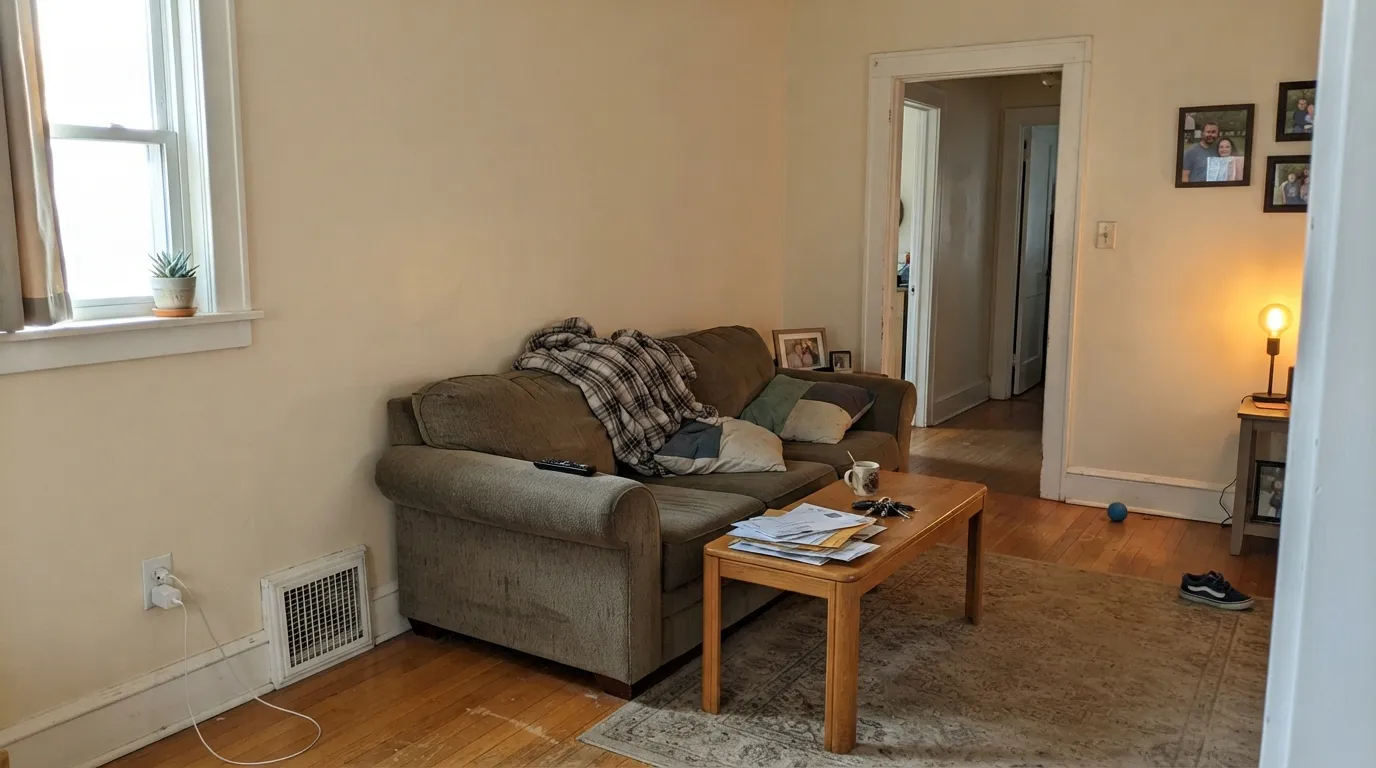 Behr Linen White in a real room