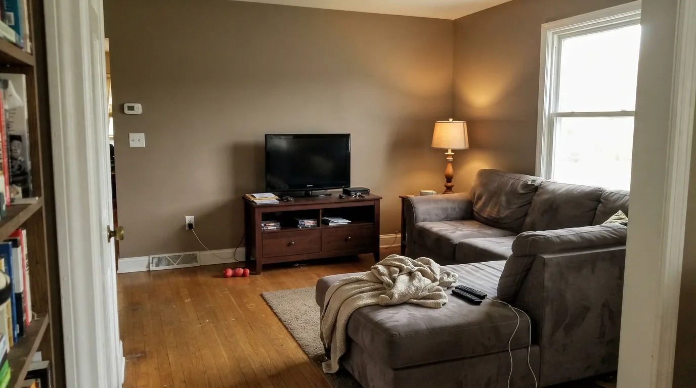 Behr Mesa Taupe in a real room