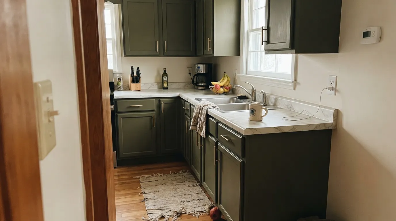 Behr Mountain Olive in a real room