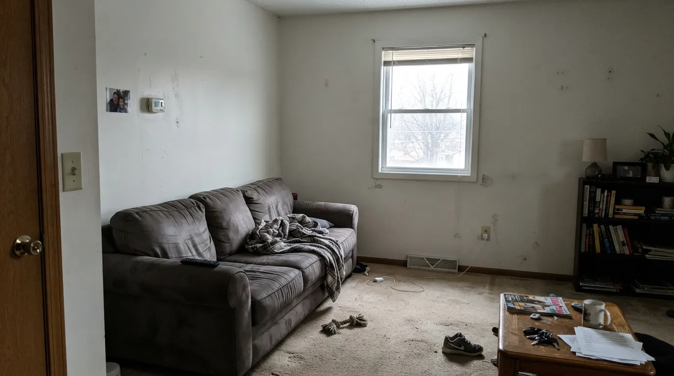 The honest shot: in a dim north room with no lamps, the whisper of warmth disappears and Nano White goes flat and chalky — the one situation this quiet white can't talk its way out of.