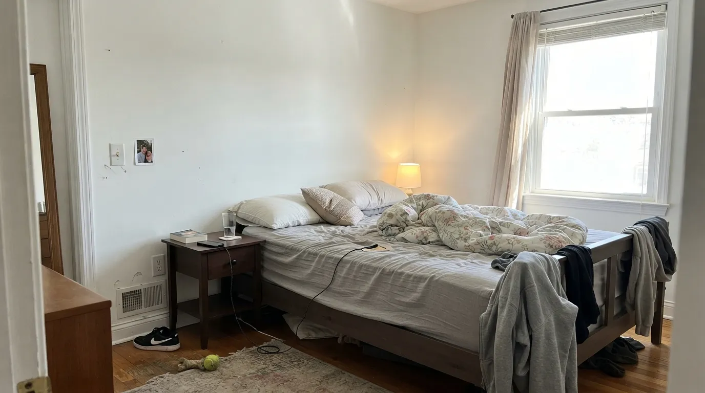 The honest shot: in real direct sun it just looks like plain white paint — the floral warmth the name promises never shows up here.