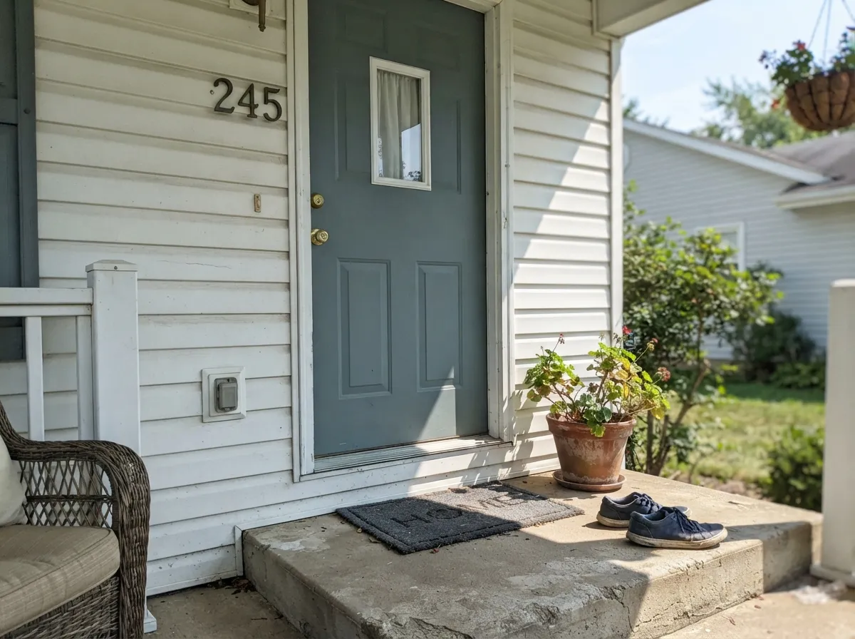 Full sun pushes it cleaner and bluer than it reads indoors — the color's best exterior light.