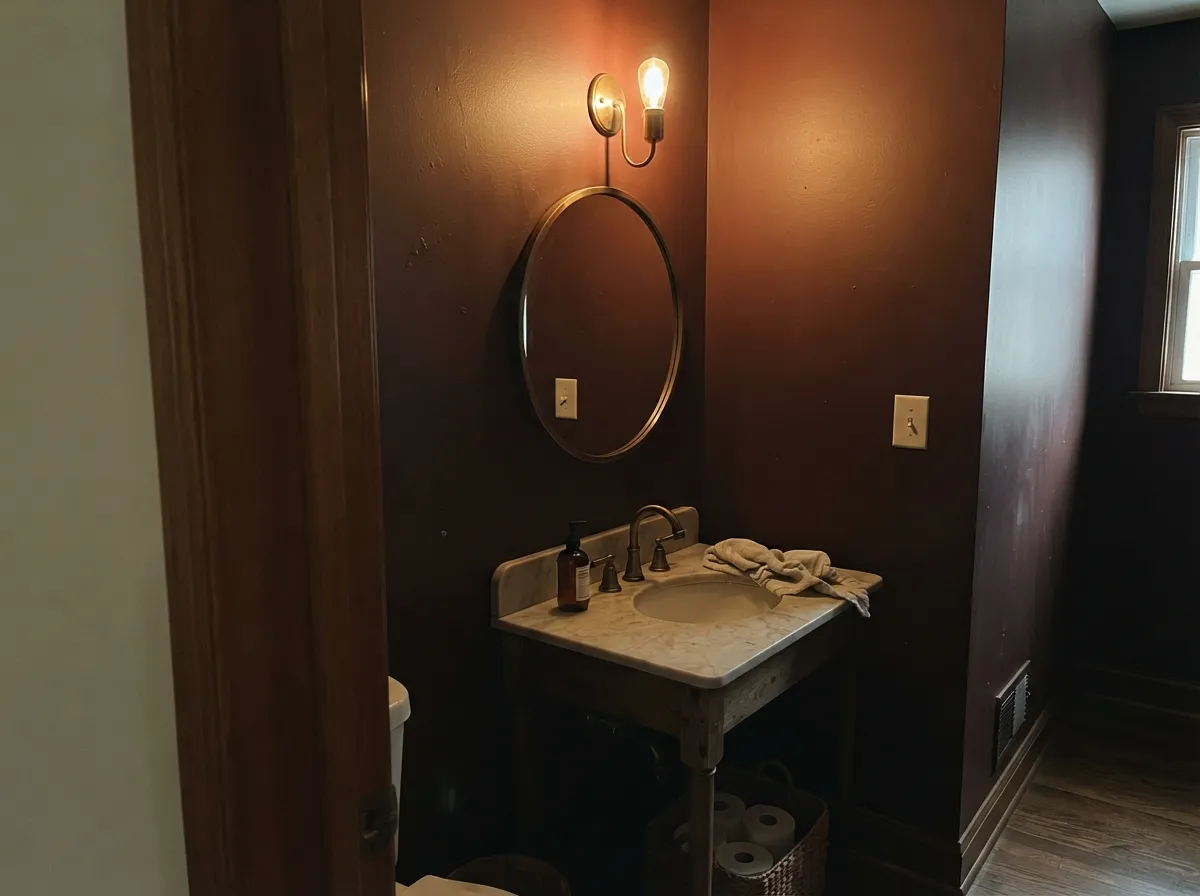 The designer move: a small, low-traffic room where the depth reads intentional, not overwhelming.