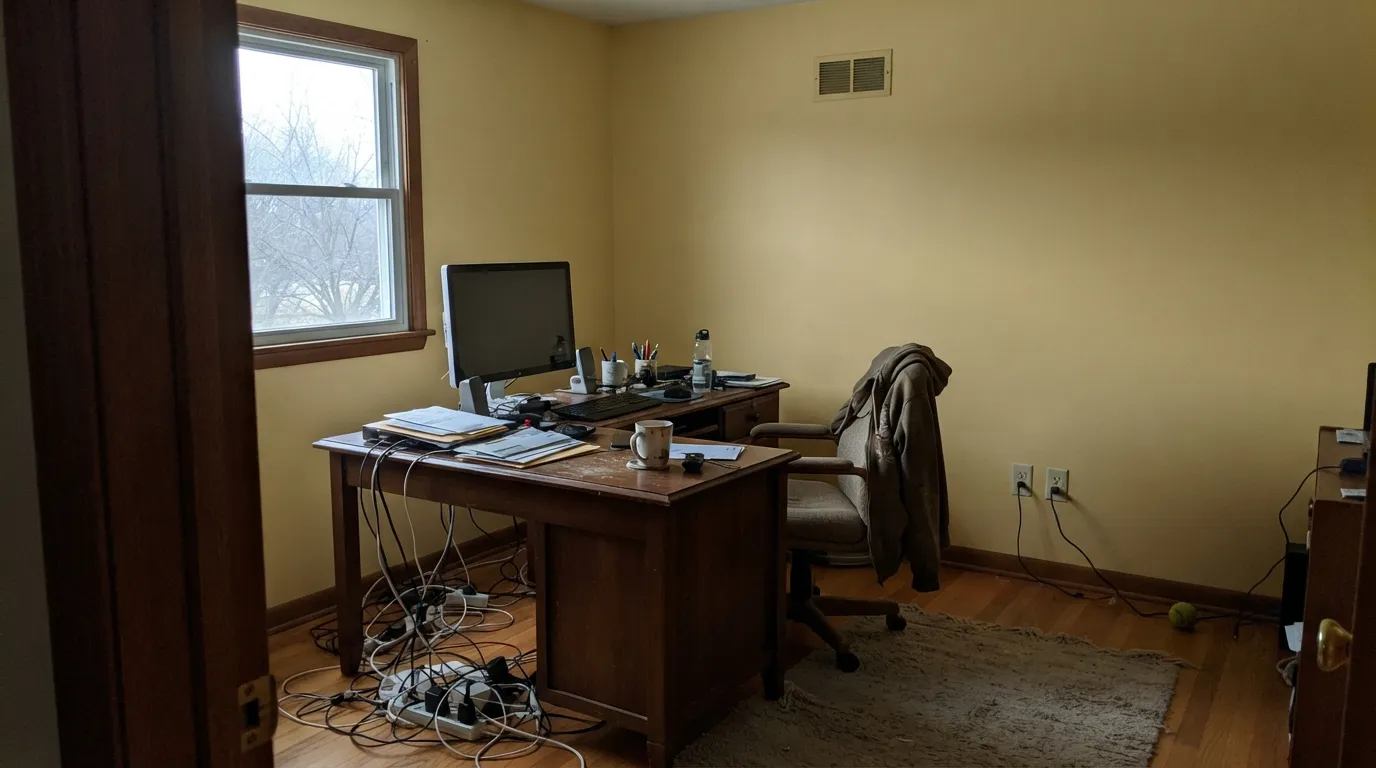 The honest shot: cool north light with no lamps drains the gold out and leaves a flat, murky beige — the exact situation behind the dull, dingy-sounding reviews.