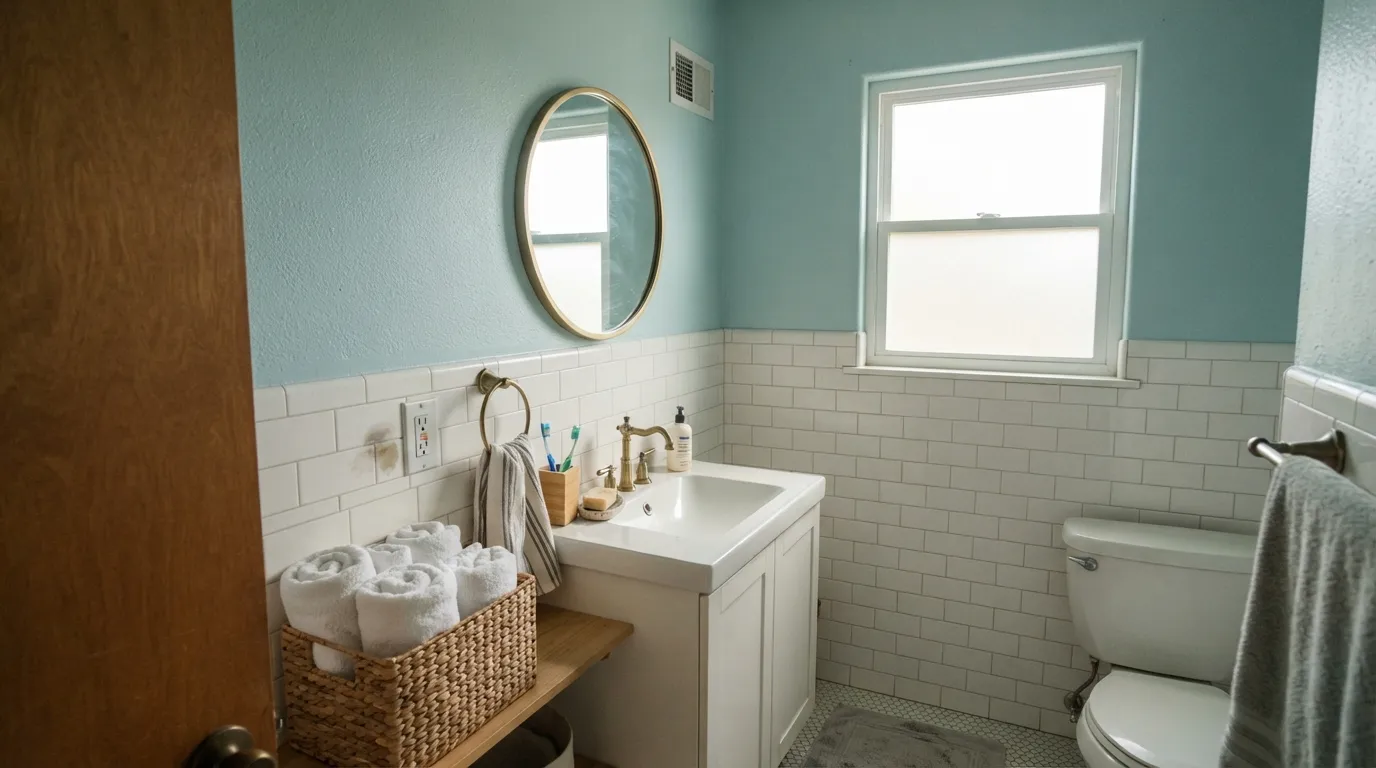 Behr Peaceful Blue in a real room