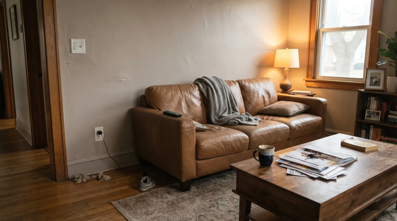 Perfect Taupe in the light it wants — warm afternoon sun brings the brown-red forward without tipping it dark or heavy.