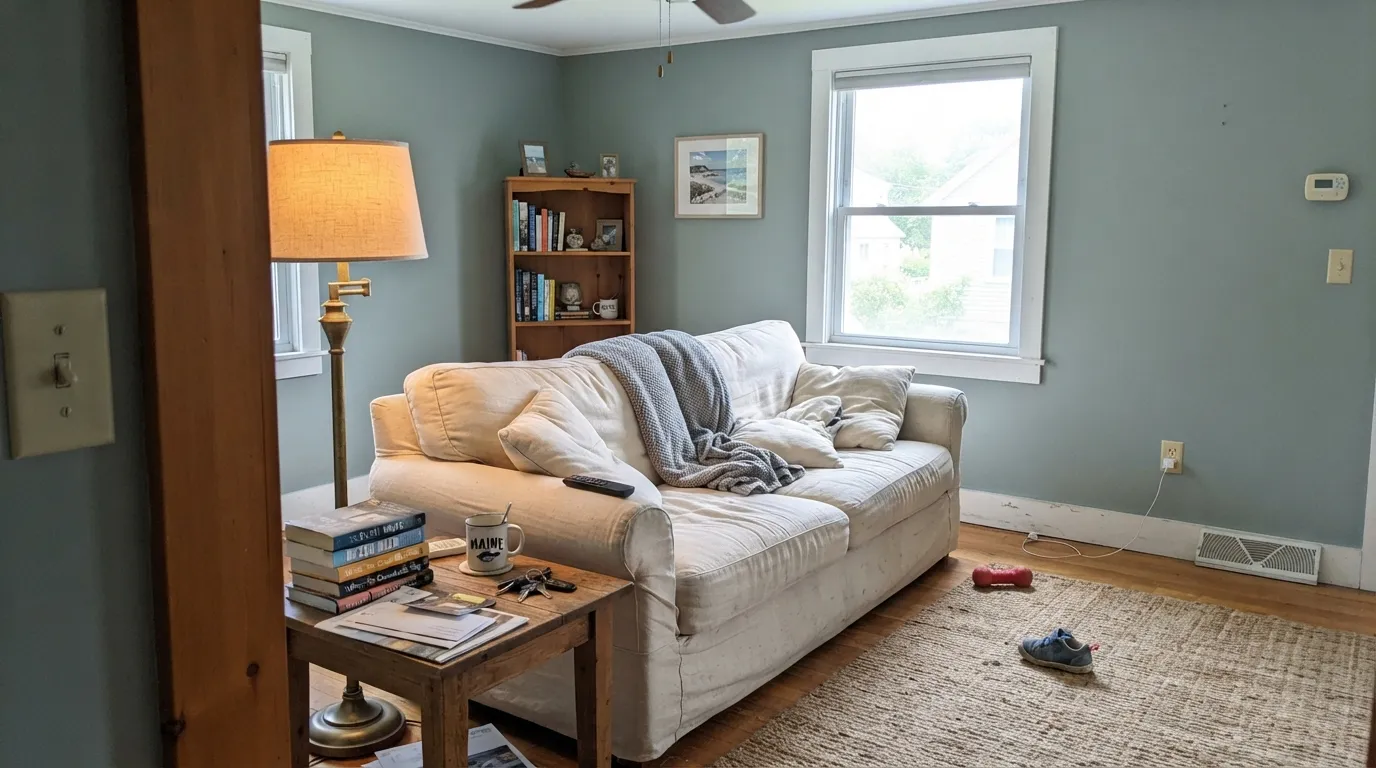 Behr Provence Blue in a real room
