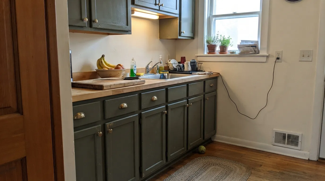 Behr Sage Green in a real room