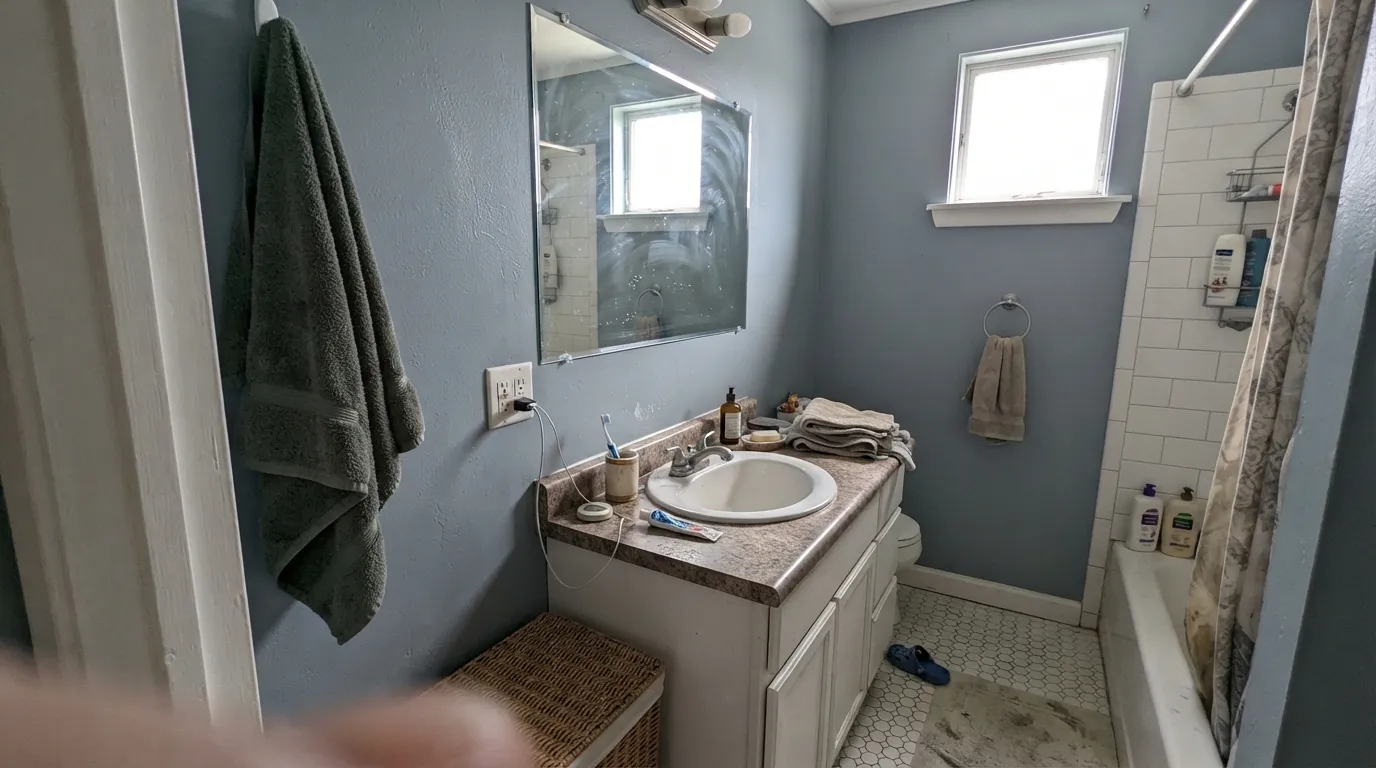 Behr Shadow Blue in a real room