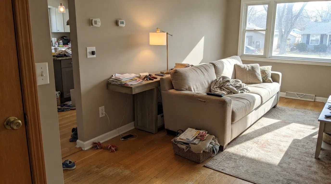 Behr Smoked Tan in a real room