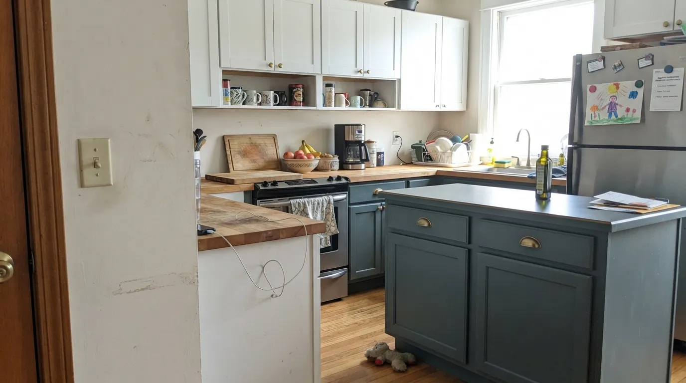 Behr Sophisticated Teal in a real room
