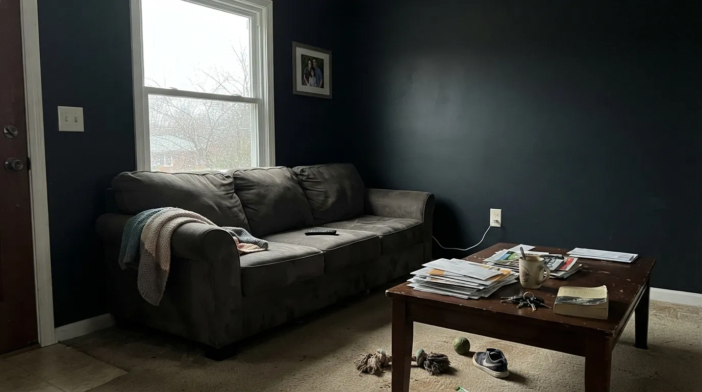 The honest shot: ordinary daylight with no direct sun reads Starless Night as plain black, not navy — the surprise behind most of its disappointed reviews.