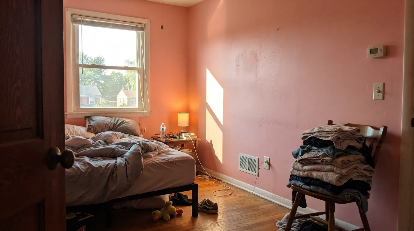 The honest shot: direct afternoon sun pushes the peach undertone toward coral, and the quiet "nude neutral" read breaks down fast.