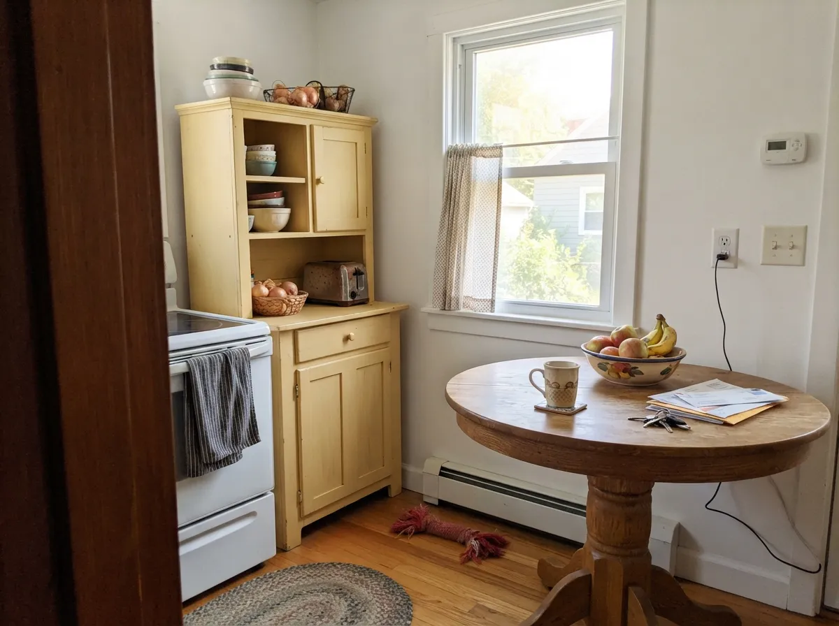 In small doses — a hutch, an island — it carries real warmth into a kitchen without taking over the room.
