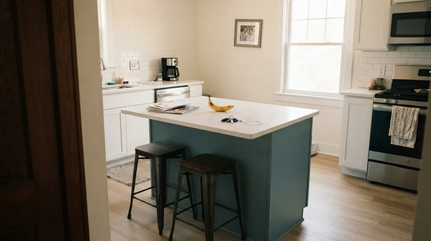 Behr Teton Blue in a real room