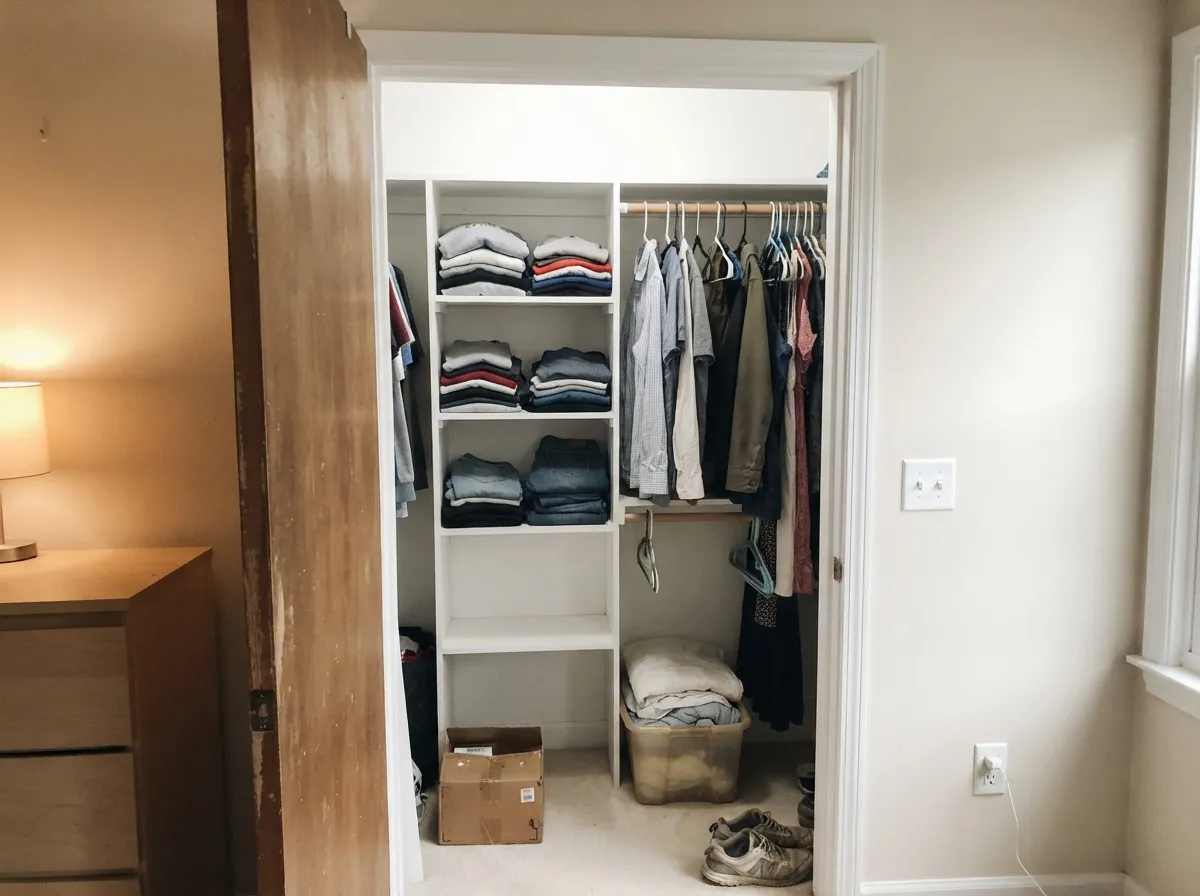 Ultra Pure White semi-gloss trim and closet interior.