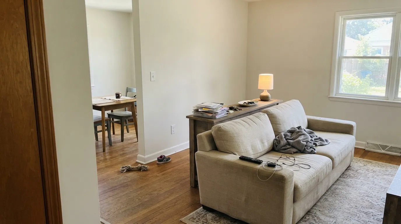 Behr White Moderne in a real room