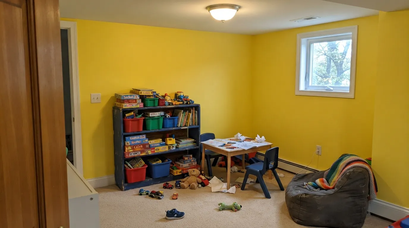 Benjamin Moore Banana Yellow in a real room