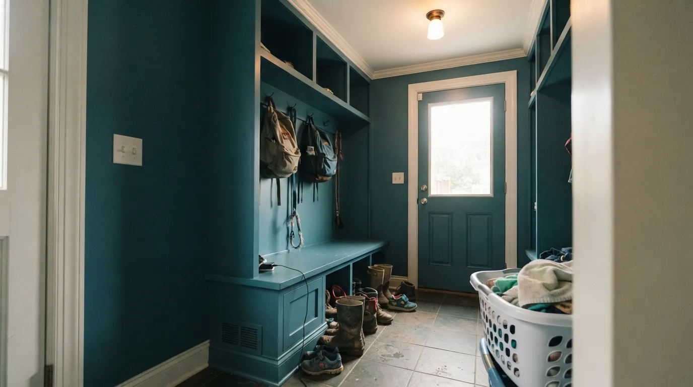 Benjamin Moore Blue Danube in a real room