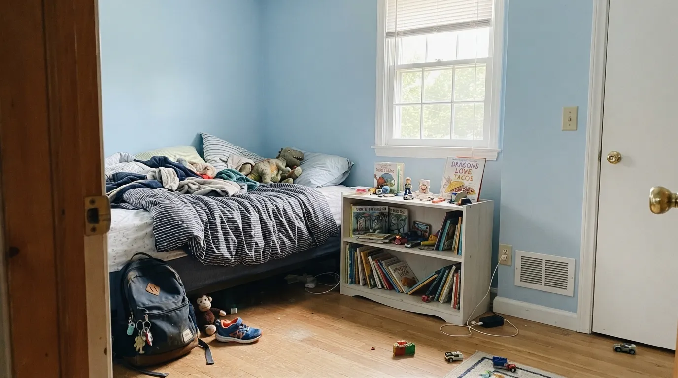 Benjamin Moore Blue Hydrangea in a real room