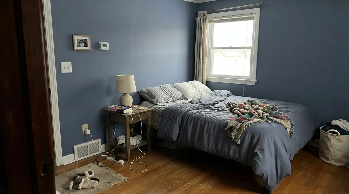 Benjamin Moore Blue Nova in a real room
