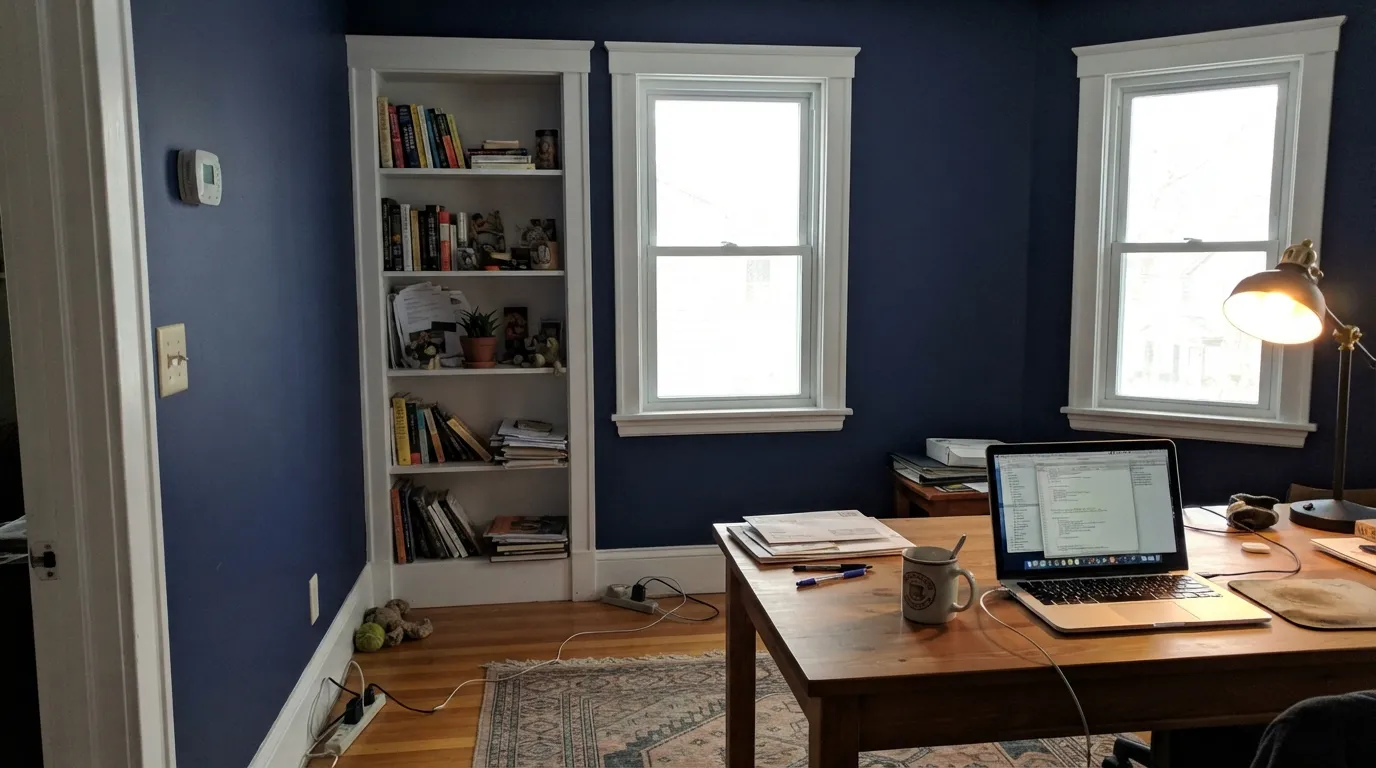 Benjamin Moore Blue in a real room