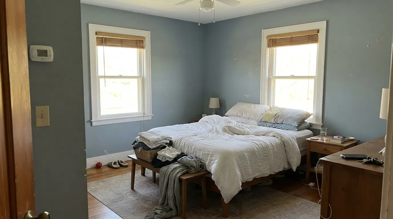 Benjamin Moore Boothbay Gray in a real room