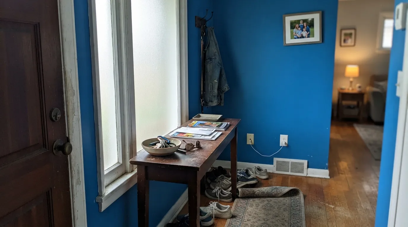 Benjamin Moore Brilliant Blue in a real room