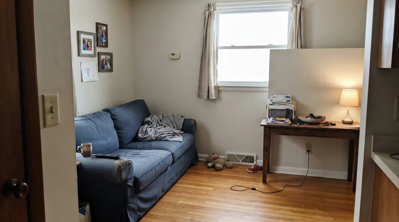 Benjamin Moore China White in a real room