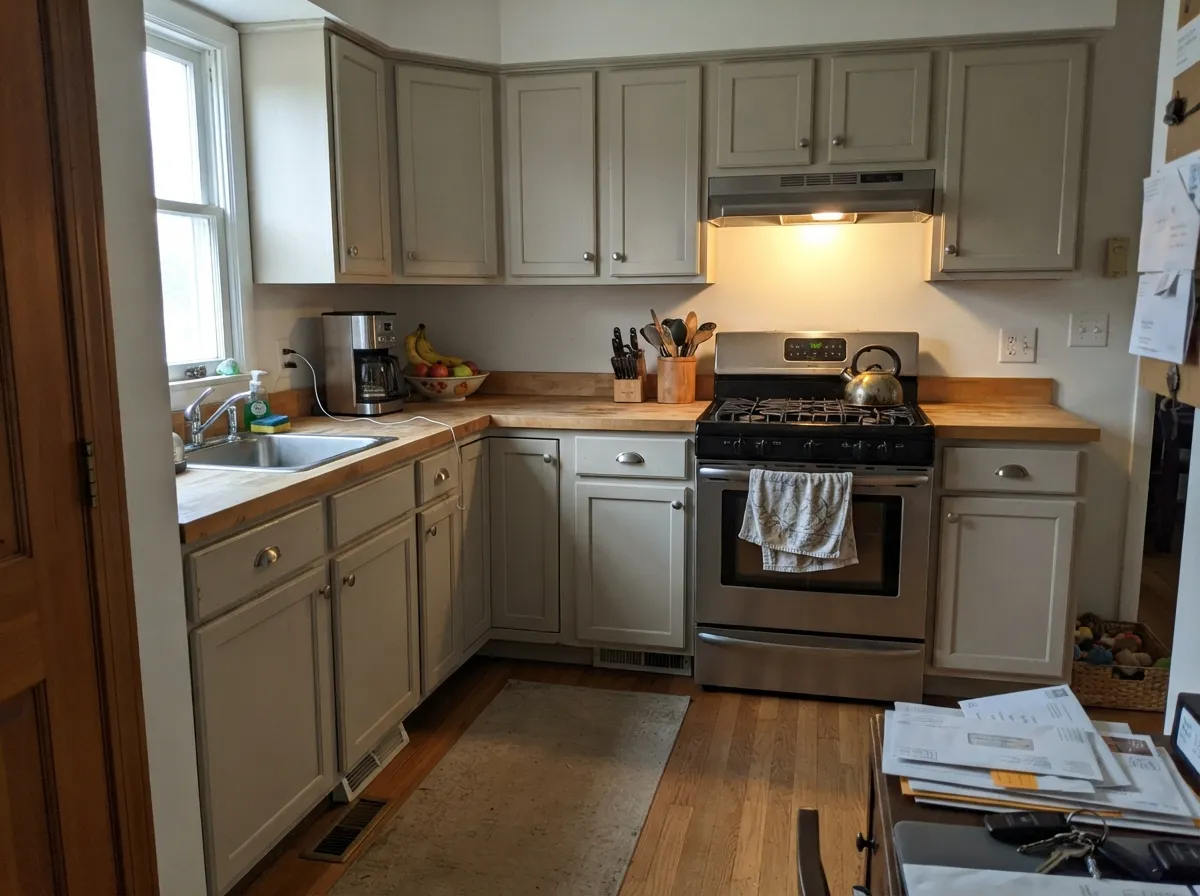 On cabinets, against brass and butcher block, China White does the anti-yellow warm-white job it's known for.