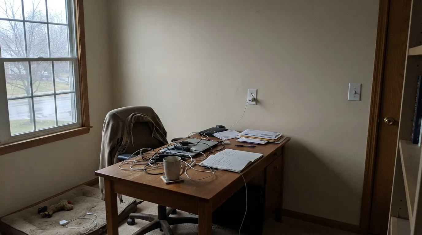 The honest shot: cool north light with no lamps drains the warmth and leaves it looking tired and dingy — the exact situation behind most of its regret stories.